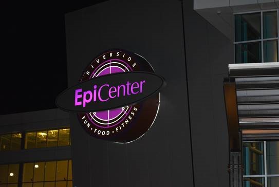 EpiCenter night sign